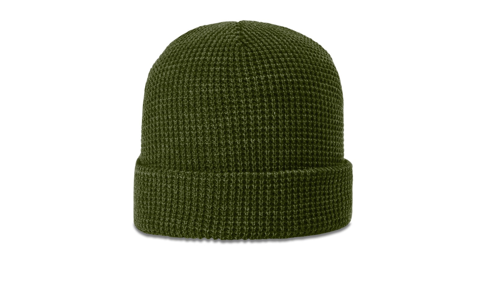 Avocado Waffle Knit Beanie with Cuff