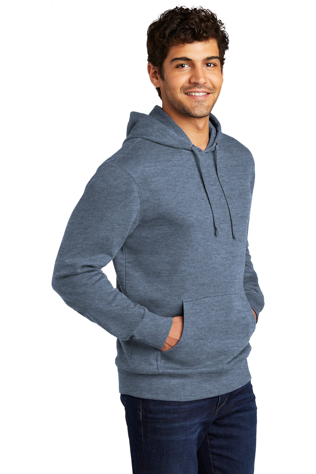 FlntBluHtr District V.I.T. Fleece Hoodie DT6100