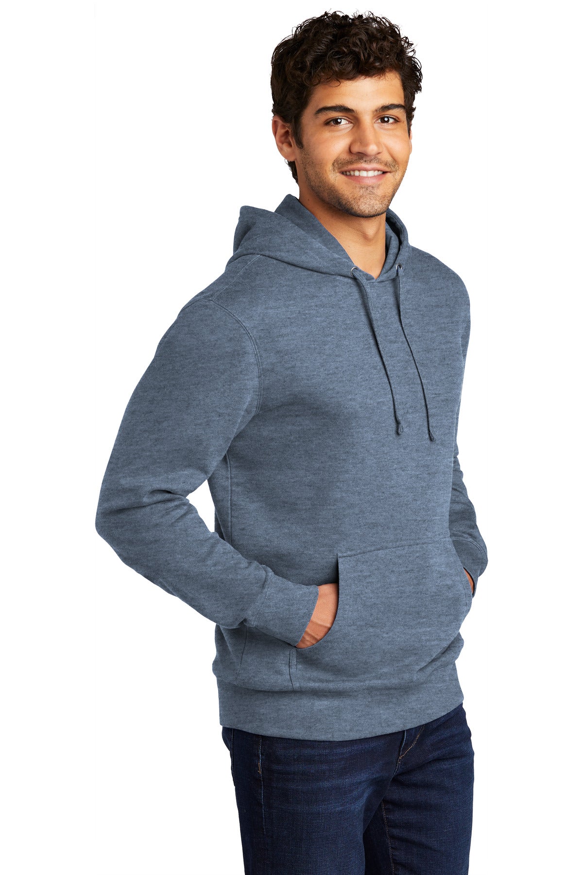 FlntBluHtr District V.I.T. Fleece Hoodie DT6100