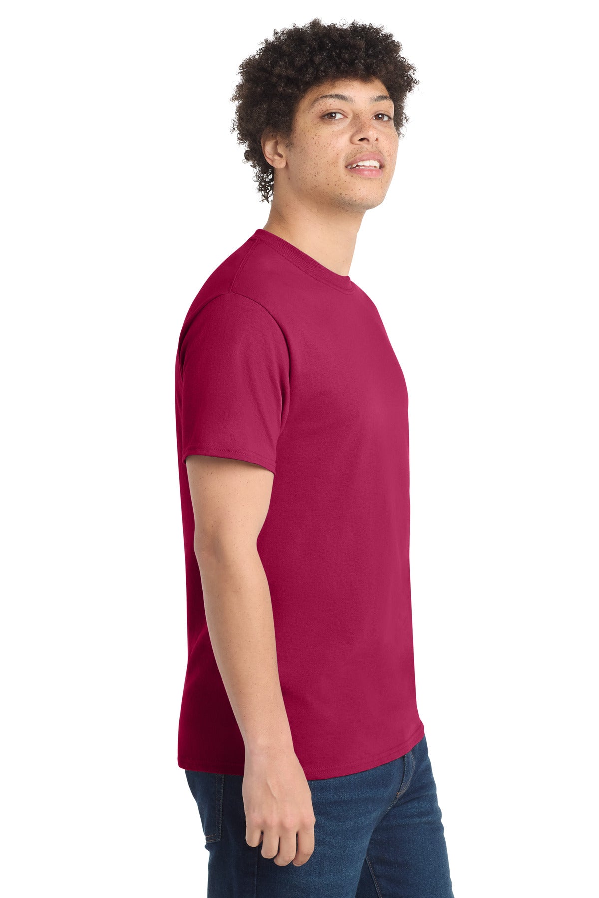 FlushPink Port & Co Core Cotton Tee. PC54