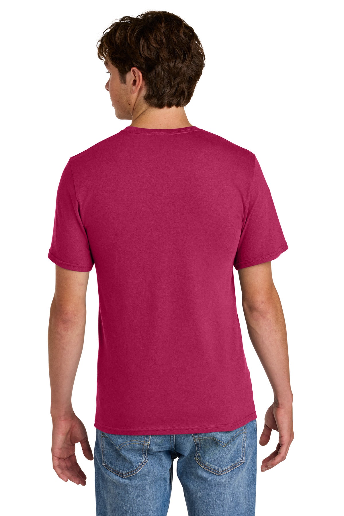FlushPink Port & Co Easy Cotton Tee PC43
