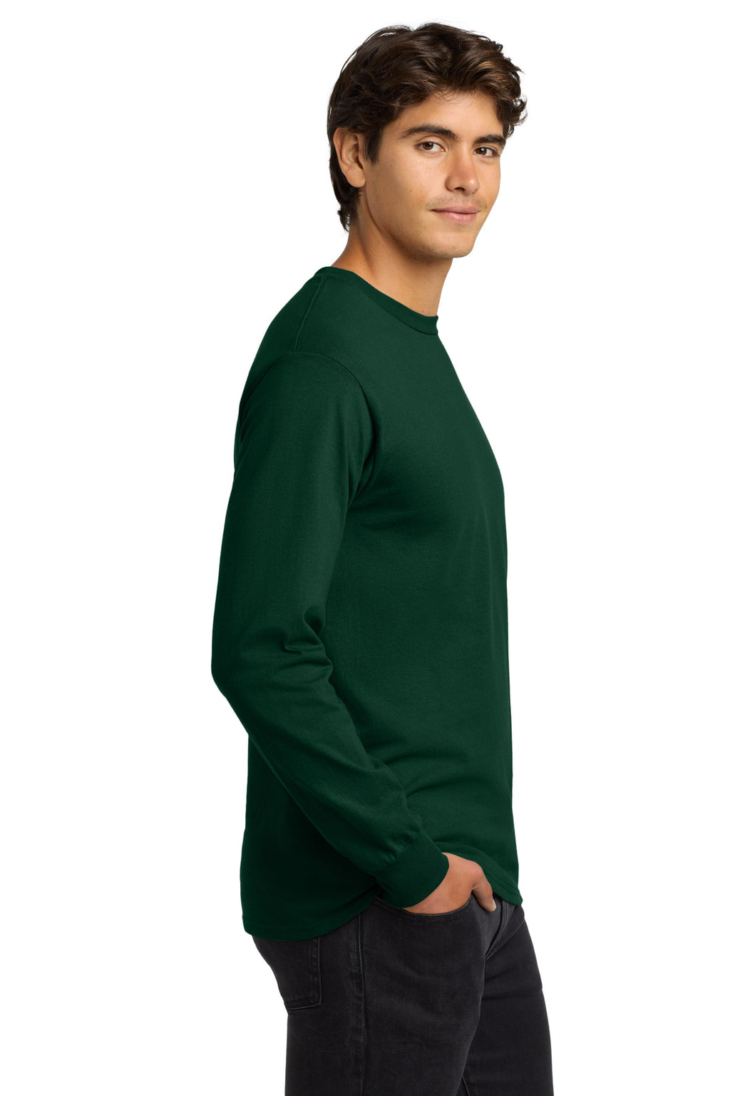 Forest Green Gildan - Ultra Cotton 100% US Cotton Long Sleeve T-Shirt. G2400