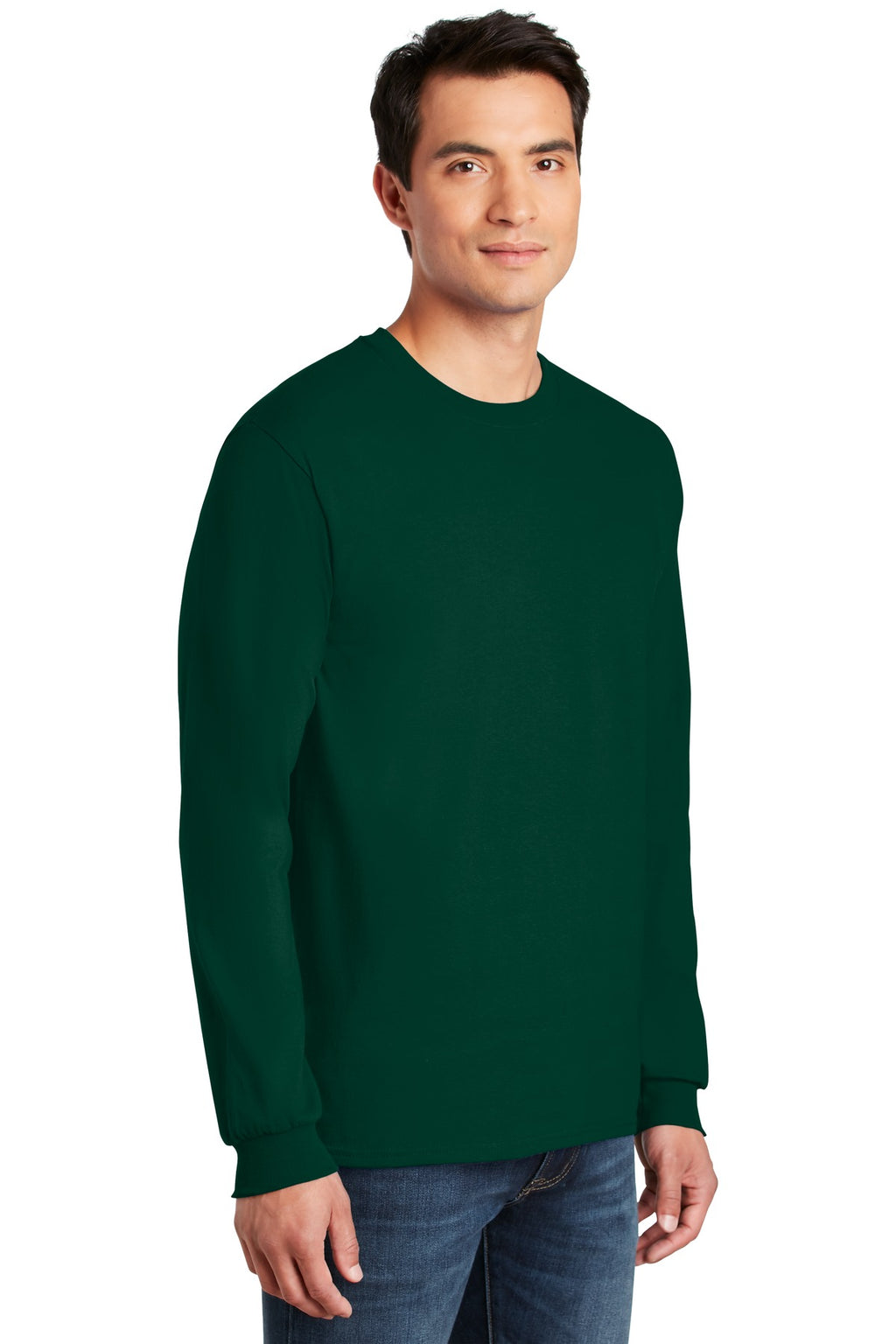 Forest Green Gildan - Ultra Cotton 100% US Cotton Long Sleeve T-Shirt. G2400