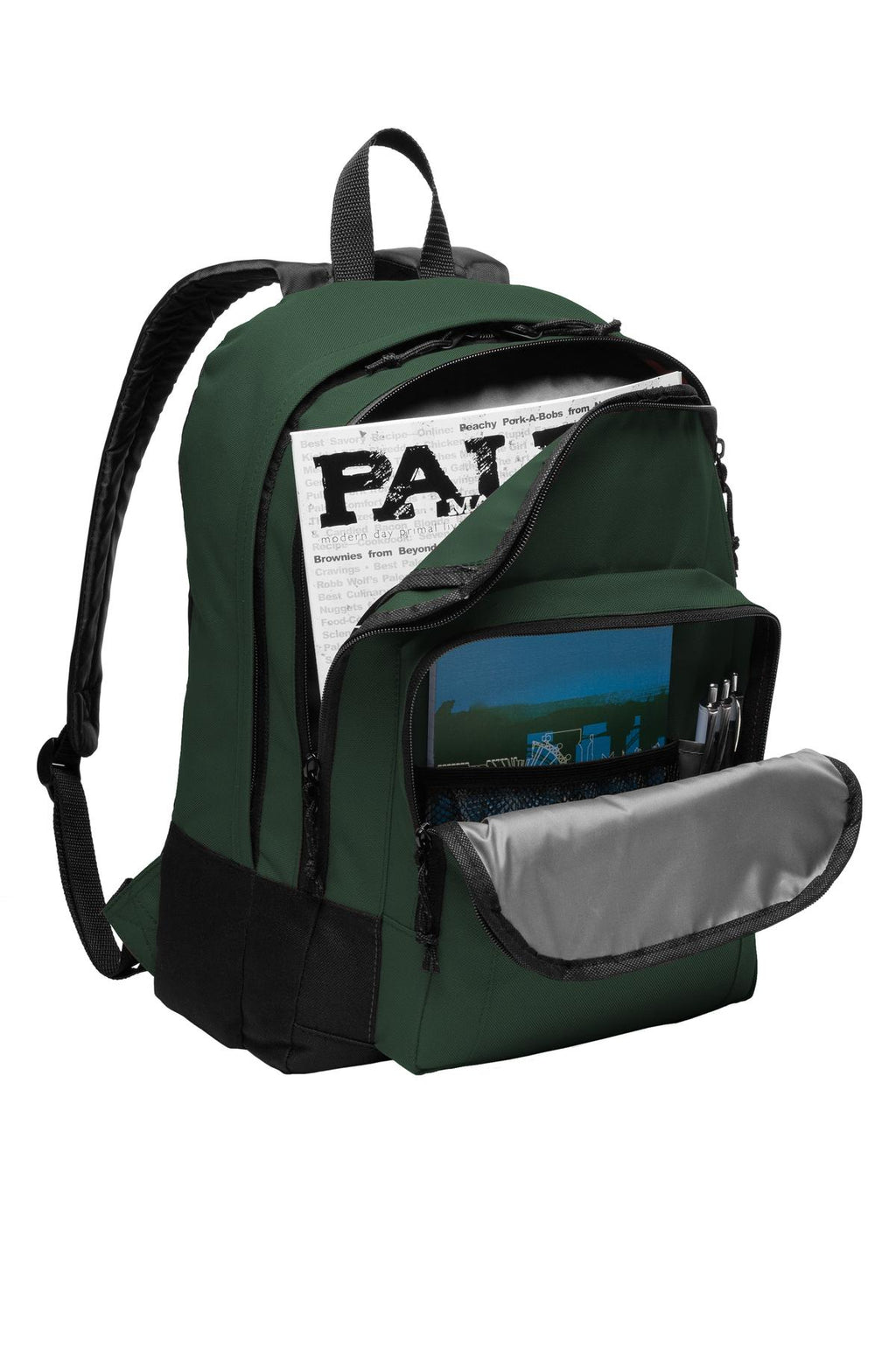 Forest Green Port Authority Basic Backpack. BG204