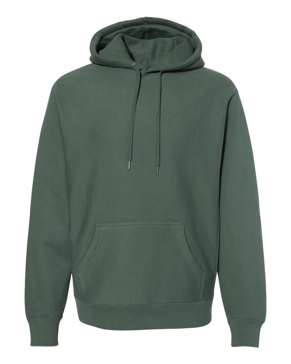Front View of Alpine Green Legend - Premium Heavyweight Cross-Grain Hooded Sweatshirt - IND5000P