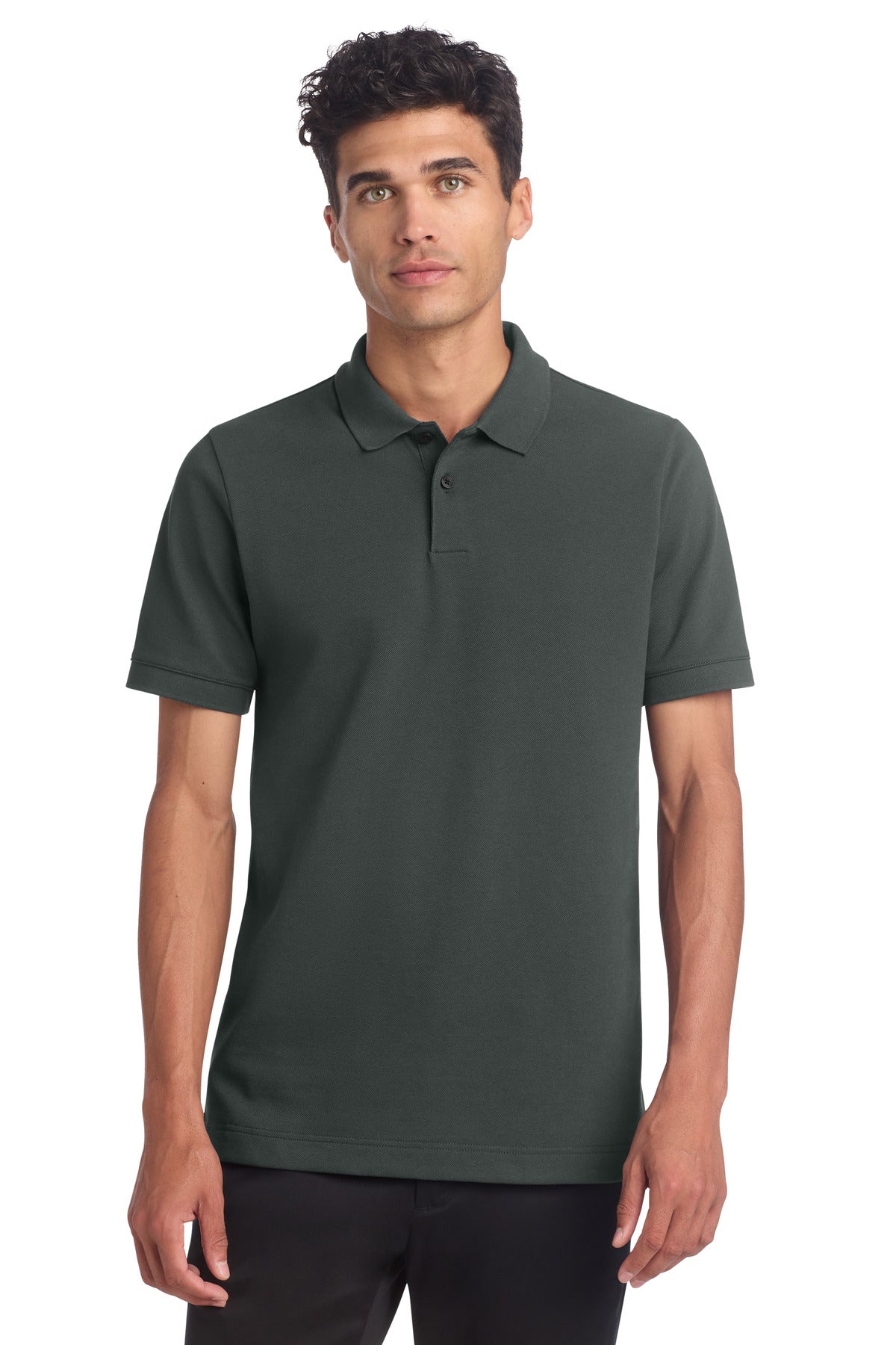Front View of AnchorGrey Mercer+Mettle Stretch Heavyweight Pique Polo MM1000