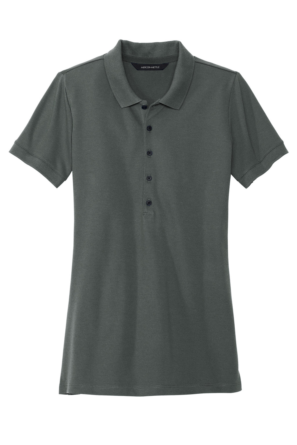 Front View of AnchorGrey Mercer+Mettle Women's Stretch Heavyweight Pique Polo MM1001