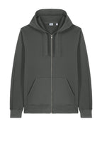 Front View of Anthracite Stanley/Stella Unisex Mixer Full-Zip Hooded Sweatshirt SXU011