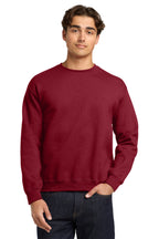 Front View of Antqu Chry Red Gildan Heavy Blend Crewneck Sweatshirt. 18000