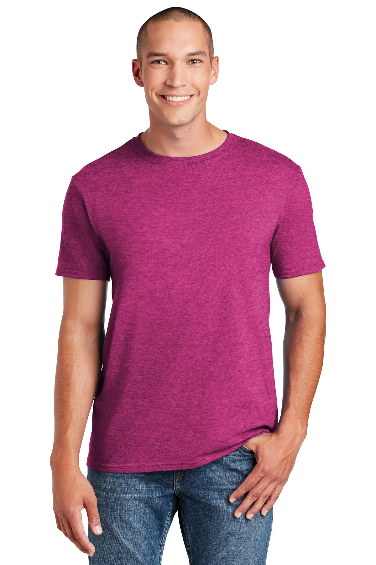 Front View of Antqu Helicon Gildan Softstyle T-Shirt. 64000