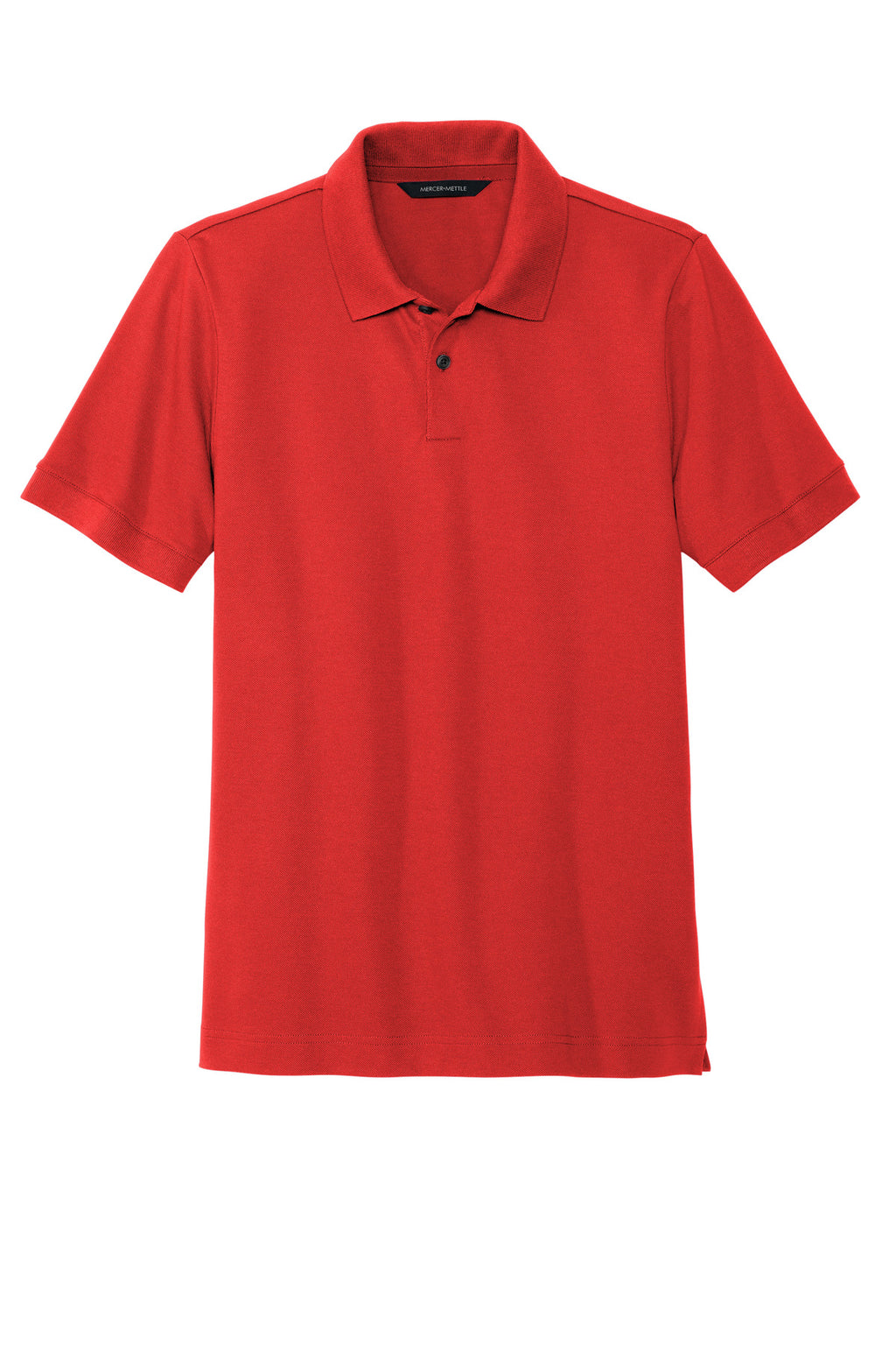 Front View of AppleRed Mercer+Mettle Stretch Heavyweight Pique Polo MM1000
