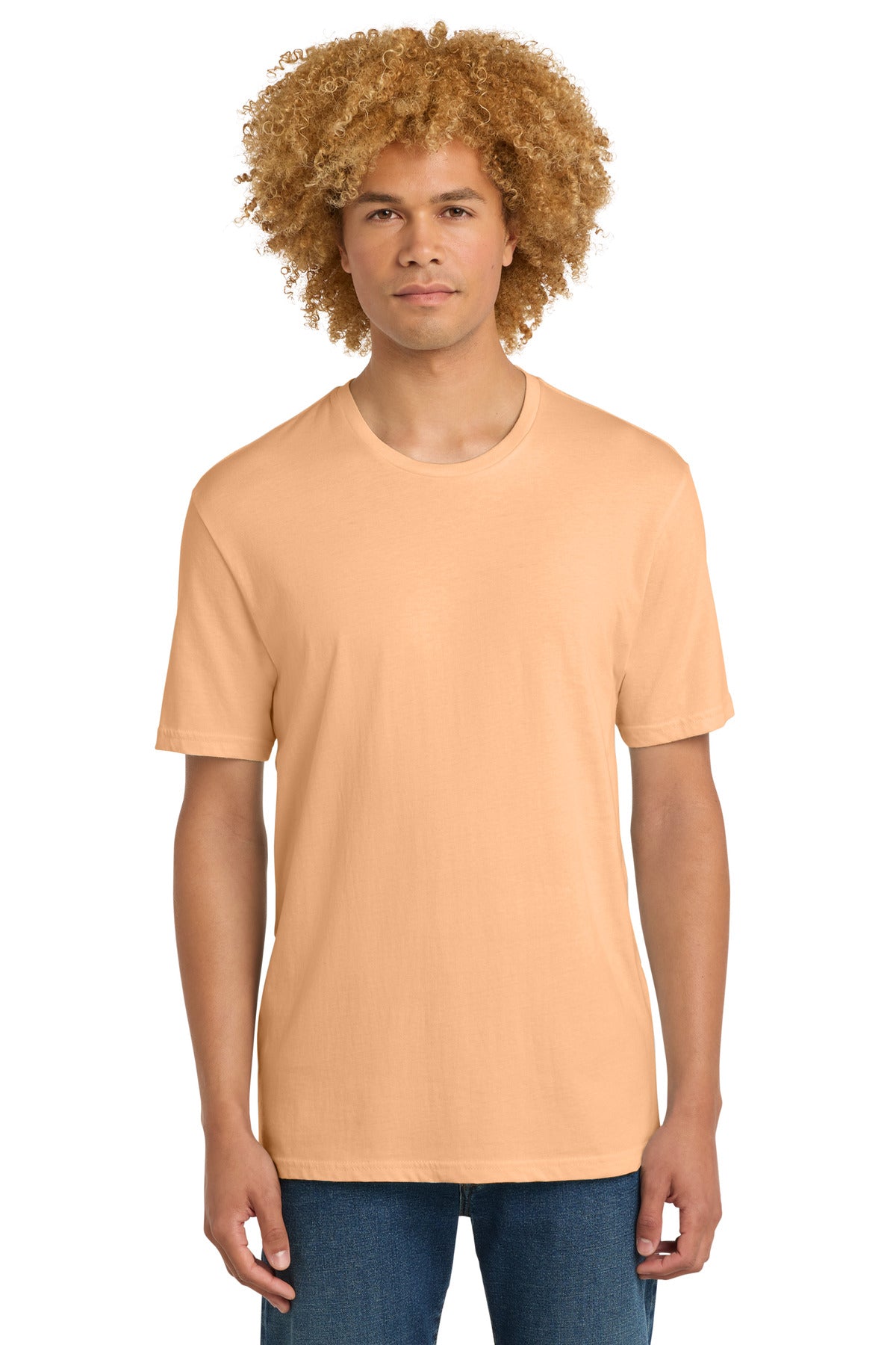 Front View of Apricot District Perfect Weight Tee. DT104