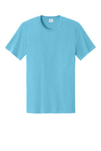 Front View of AquaticBl Port & Co Easy Cotton Tee PC43