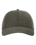 Front View of Army Green Peach Twill Dad Hat - 326
