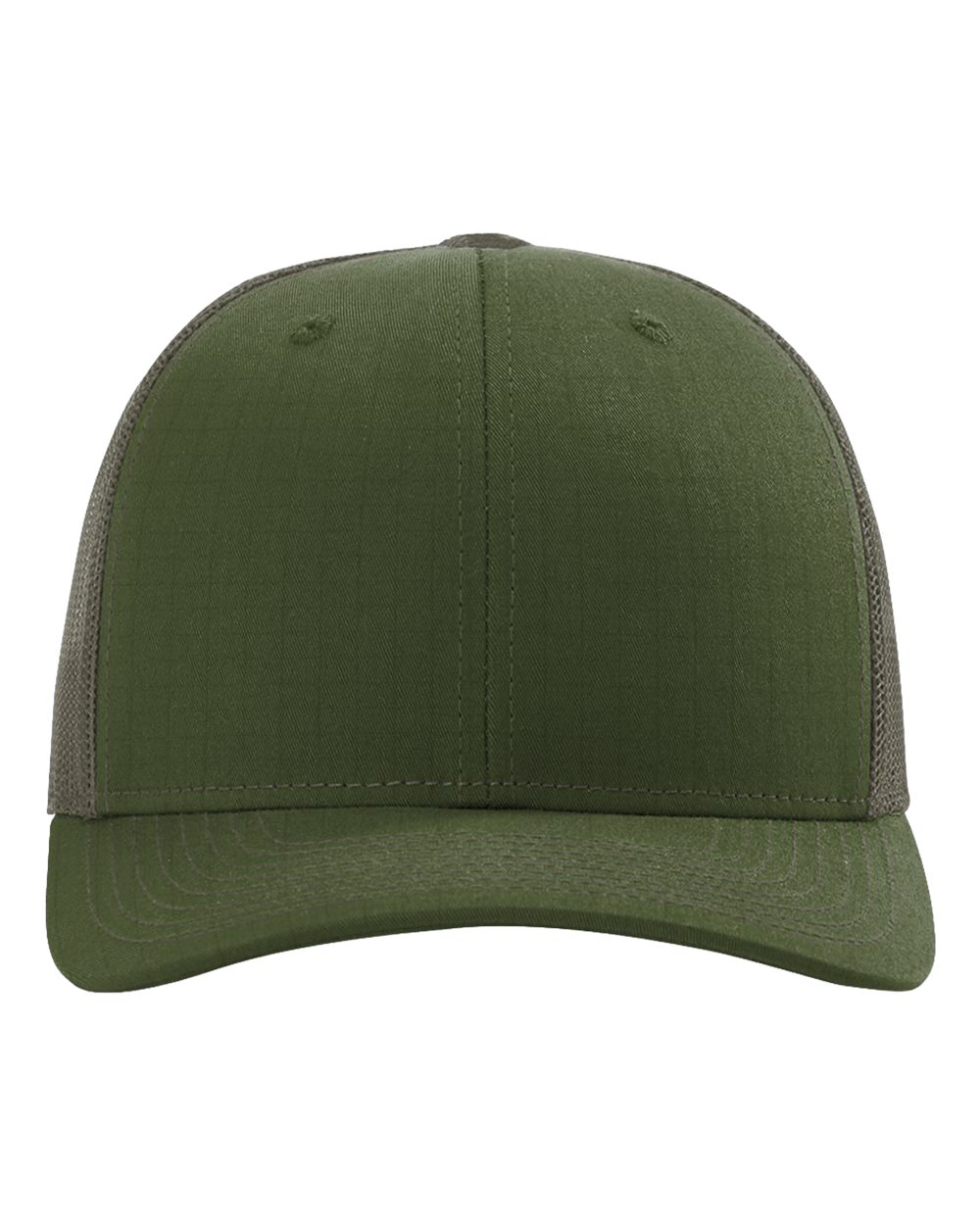 Front View of Army Olive Tactical Trucker Cap - 112T