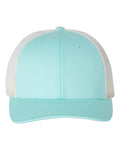 Front View of Aruba Blue/ Birch Low Pro Trucker Cap - 115
