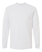 Front View of Ash DryBlend® 50/50 Long Sleeve T-Shirt - 8400