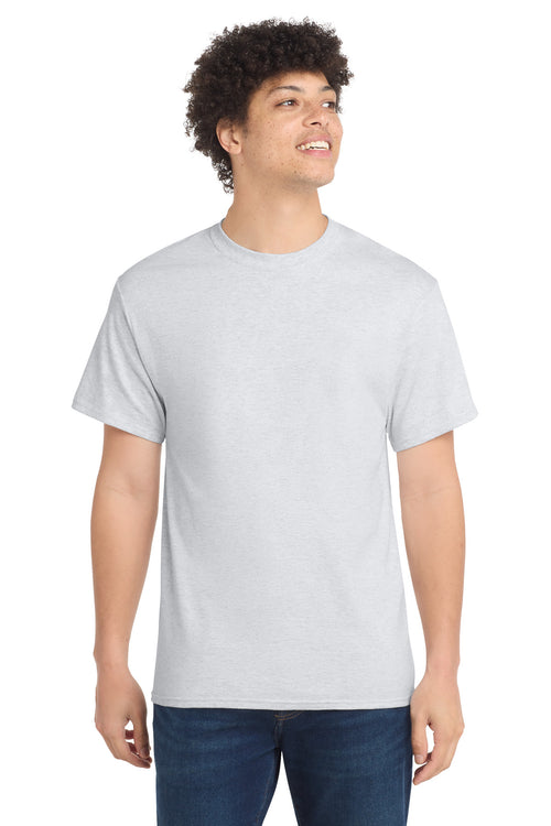 Front View of Ash Port & Co Core Cotton Tee. PC54