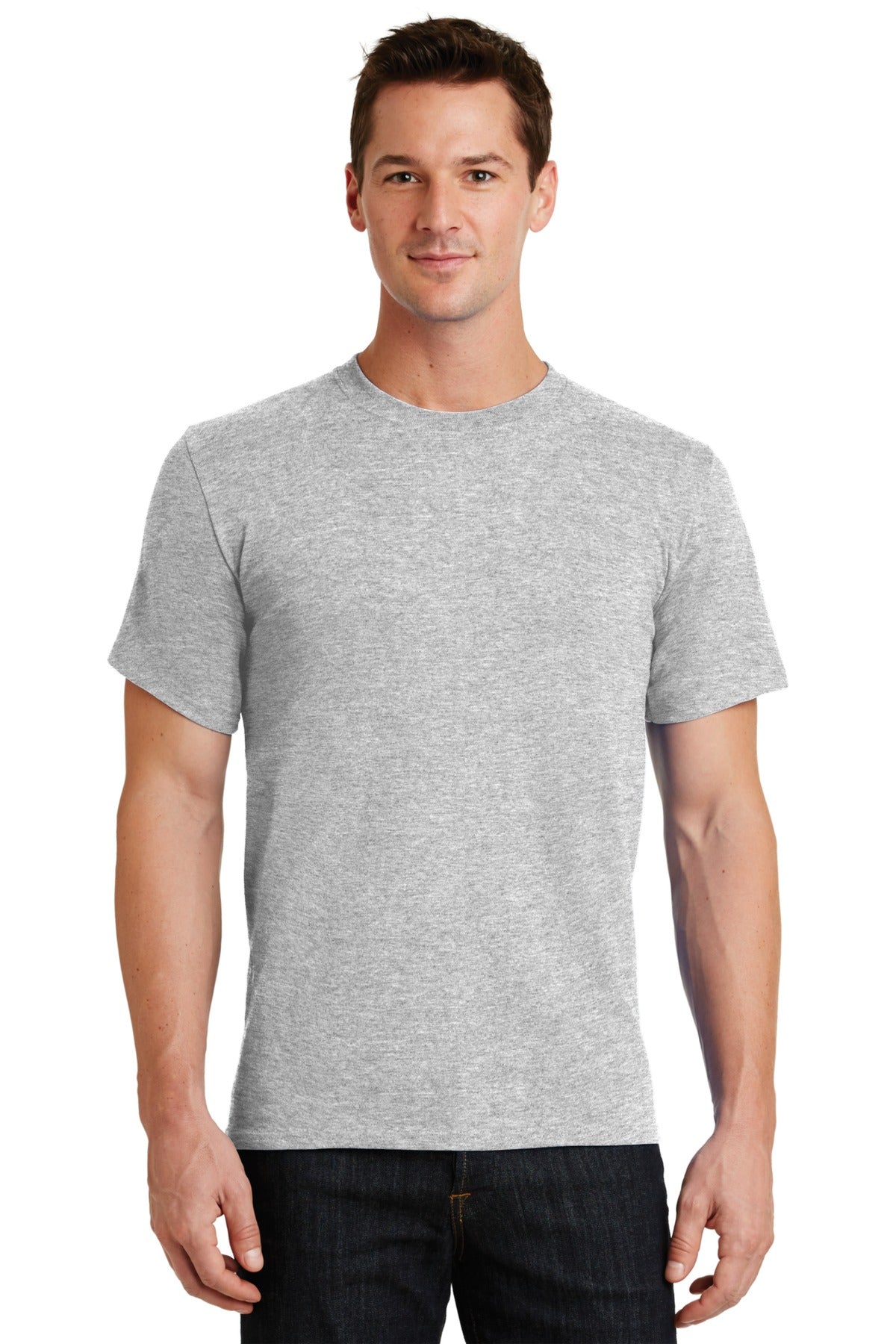 Front View of Ash Port & Co Essential Tee. PC61