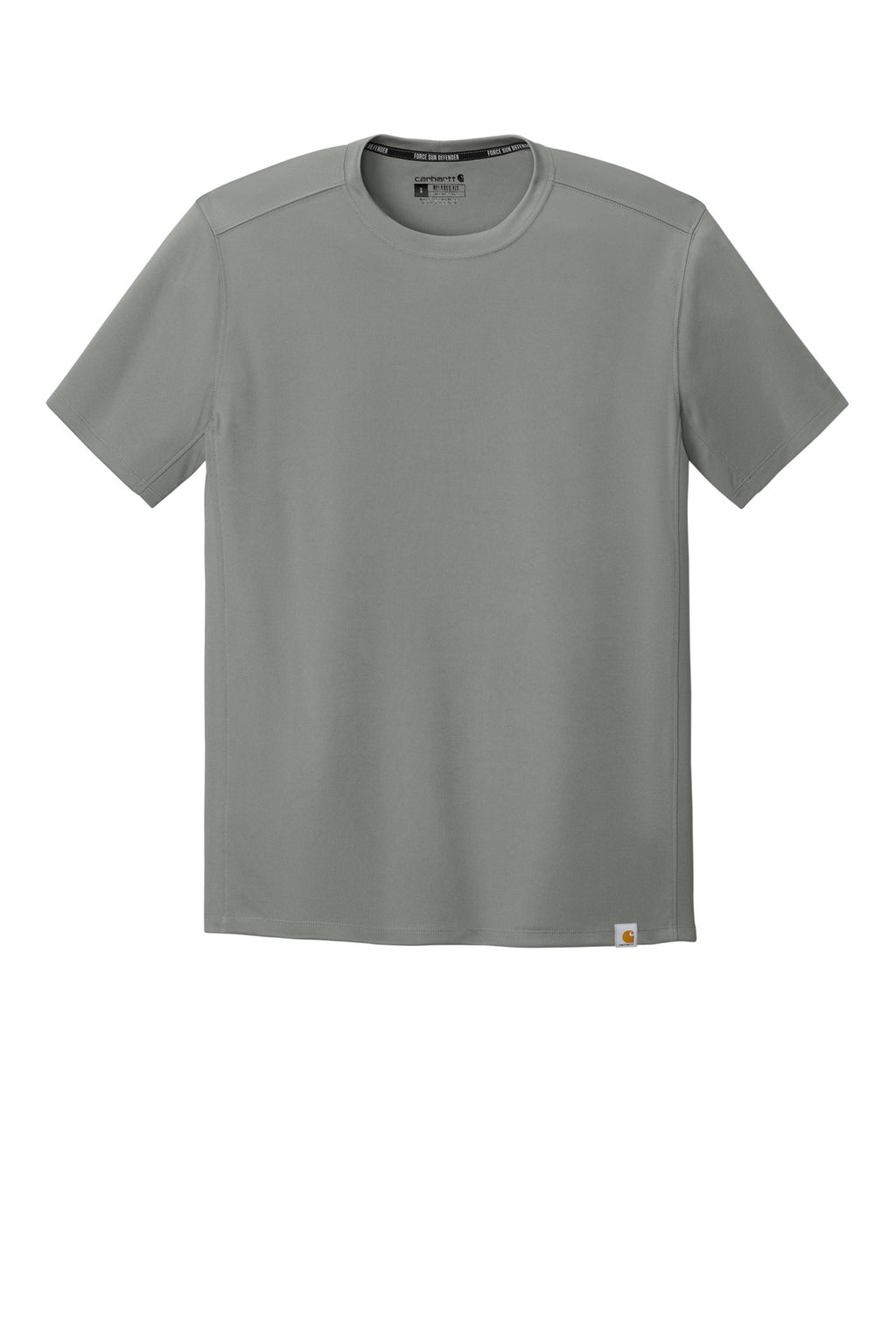 Front View of AsphaltGry Carhartt Force Sun Defender Short Sleeve T-Shirt CT106868