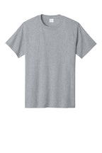 Front View of Ath Heather Port & Co Core Cotton Tee. PC54