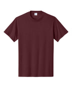 Front View of Ath Maroon Port & Co Core Cotton Tee. PC54
