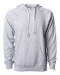 Front View of Athletic Heather Icon Lightweight Loopback Terry Hooded Sweatshirt - SS1000