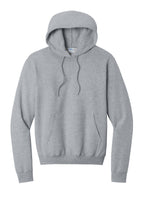 Front View of Athletic Hthr Port & Co Core Fleece Pullover Hooded Sweatshirt. PC78H