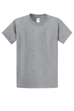 Front View of Athletic Hthr Port & Co Essential Tee. PC61