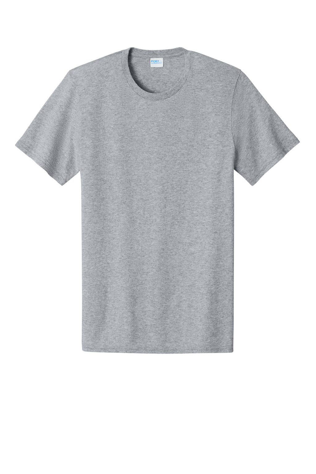 Front View of AthlHthr Port & Co Easy Cotton Tee PC43