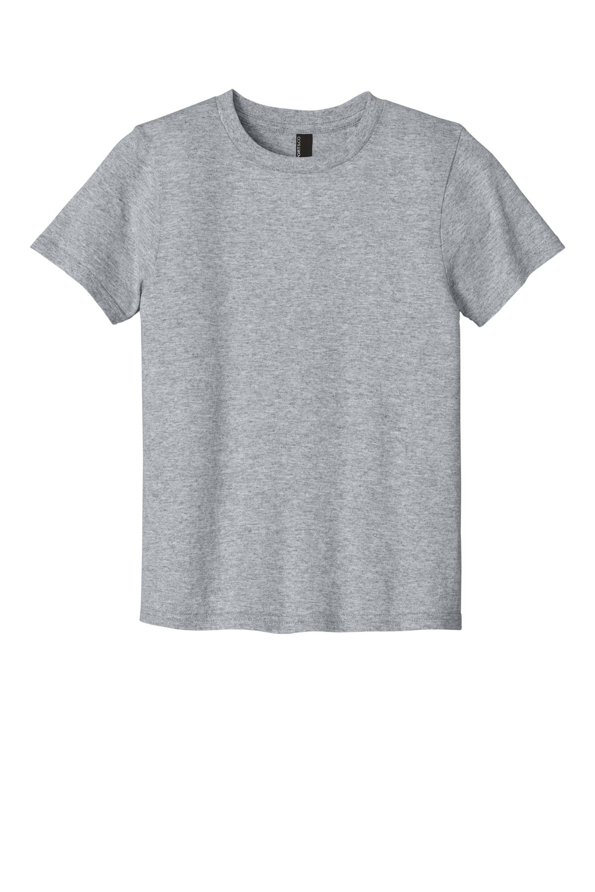 Front View of AthlHthr Port & Co Youth Easy Cotton Tee PC43Y