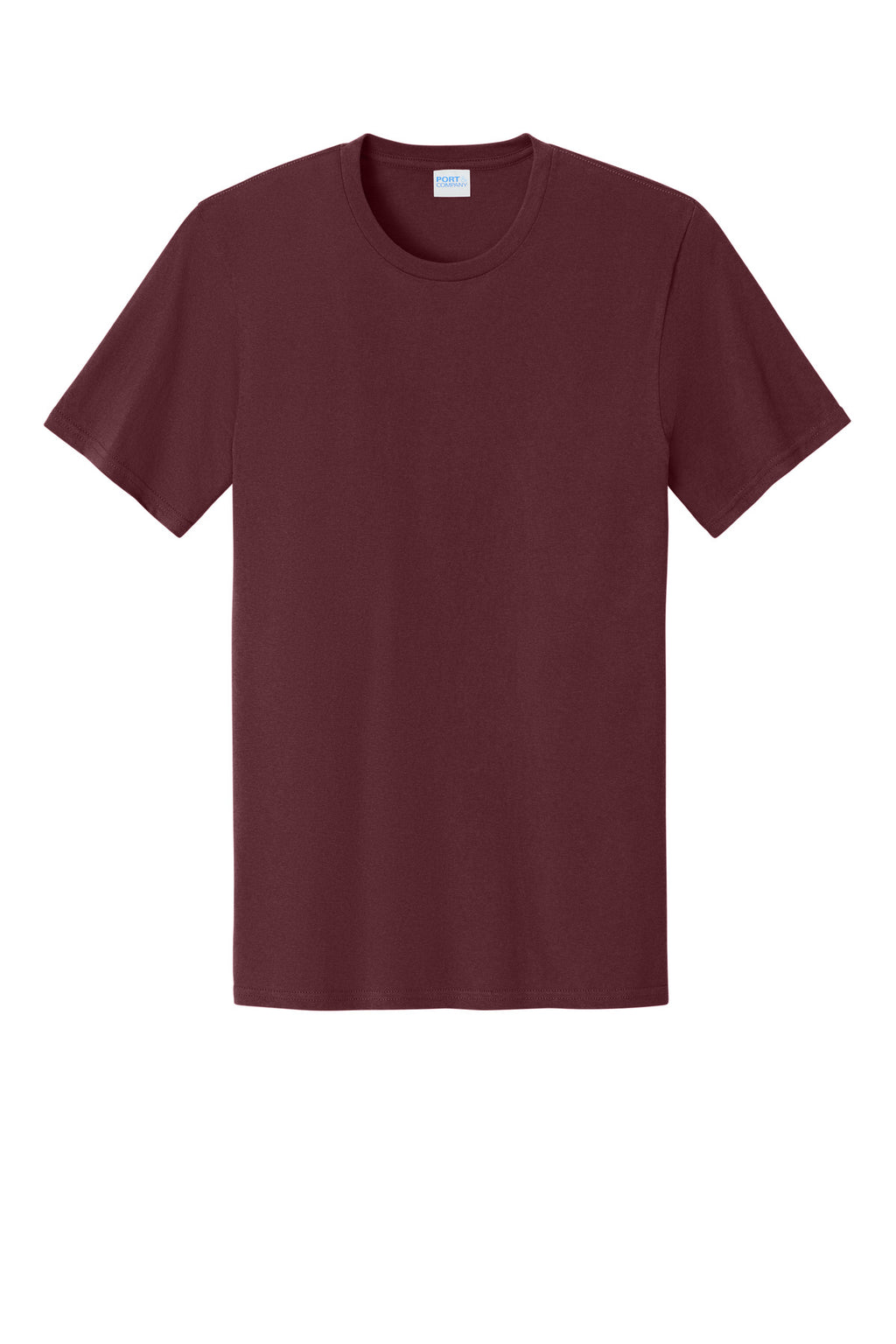 Front View of AthlMaroon Port & Co Easy Cotton Tee PC43