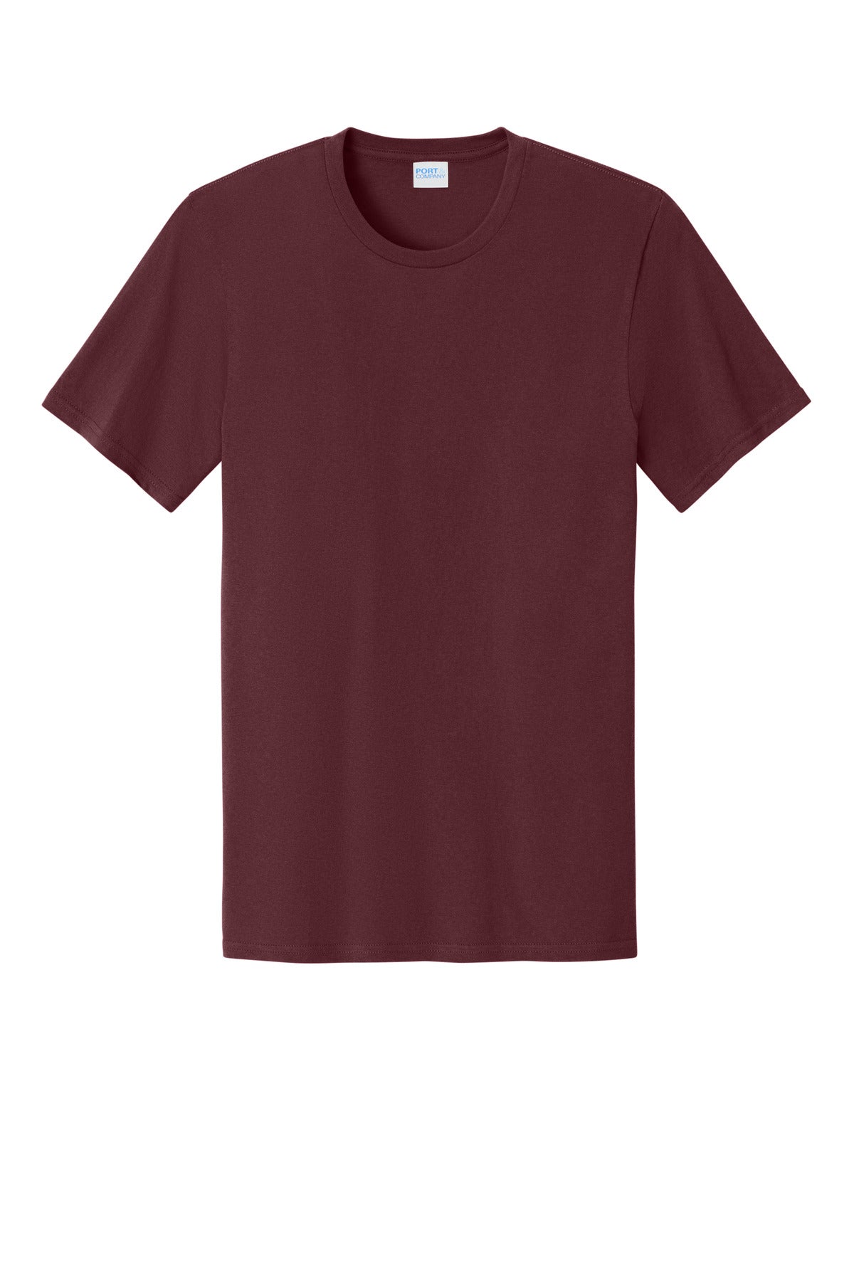Front View of AthlMaroon Port & Co Easy Cotton Tee PC43