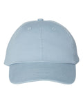 Front View of Baby Blue Bio-Washed Classic Dad Hat - VC300A