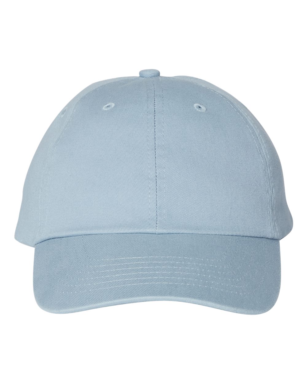 Front View of Baby Blue Bio-Washed Classic Dad Hat - VC300A