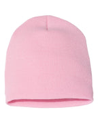 Front View of Baby Pink 8 1/2" Beanie - 1500KC