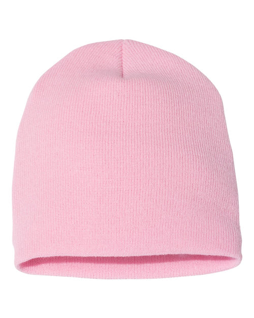 Front View of Baby Pink 8 1/2" Beanie - 1500KC