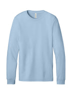 Front View of BabyBlue BELLA+CANVAS Unisex Jersey Long Sleeve Tee. BC3501