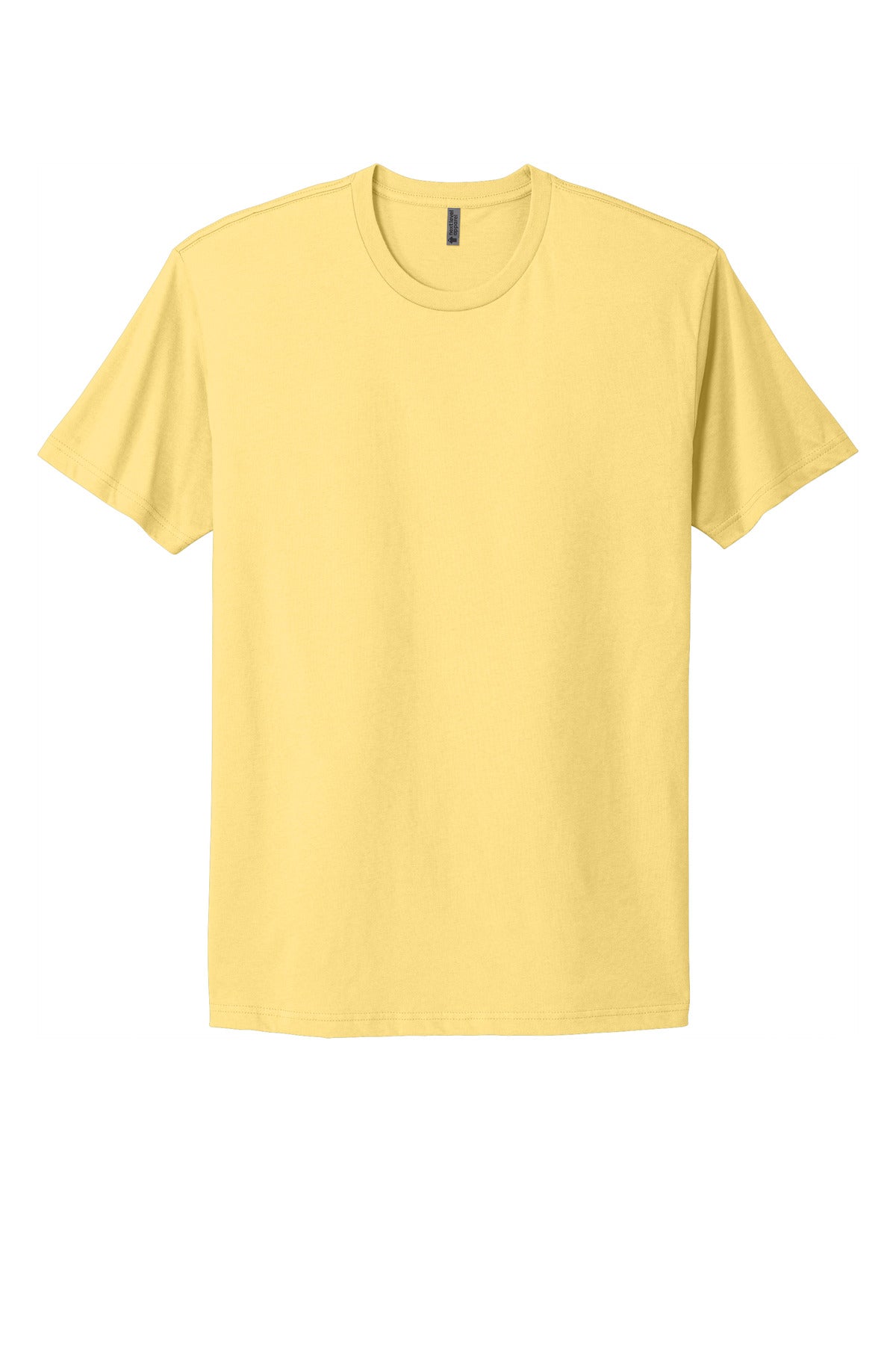 Front View of BananaCrm Next Level Apparel Adult Cotton Tee. NL3600