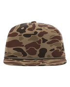 Front View of Bark Duck Camo/ Brown Printed Umpqua Gramps Cap - 256P