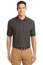 Front View of Bark Port Authority Silk Touch Polo K500