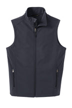 Front View of Batlshp Grey Port Authority Core Soft Shell Vest. J325