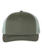 Front View of Beetle/ Quarry Five-Panel Trucker Cap - 112FP