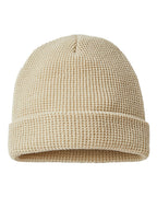 Front View of Birch Waffle Cuffed Beanie - 146R