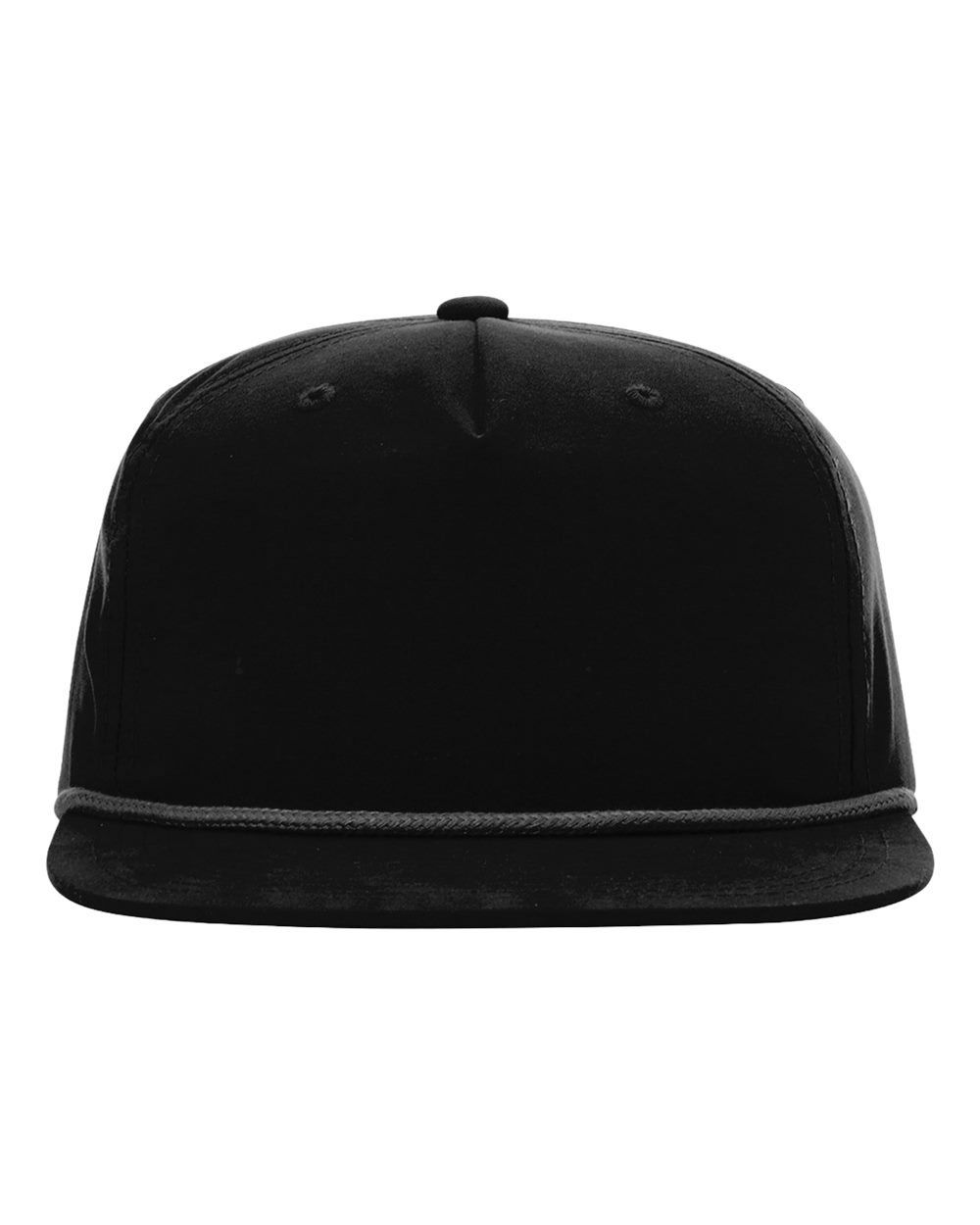 Front View of Black/ Black Umpqua Snapback Cap - 256