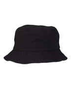 Front View of Black Bucket Hat - 2050