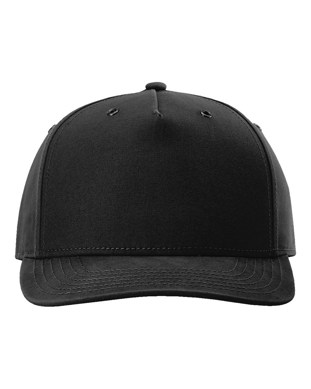 Front View of Black Burnside Cap - 336