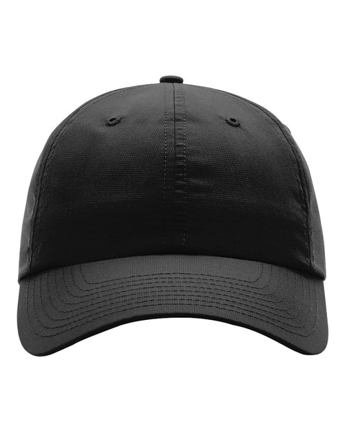 Front View of Black Casual Performance Cap - 225