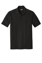 Front View of Black CornerStone Select Lightweight Snag-Proof Polo. CS418