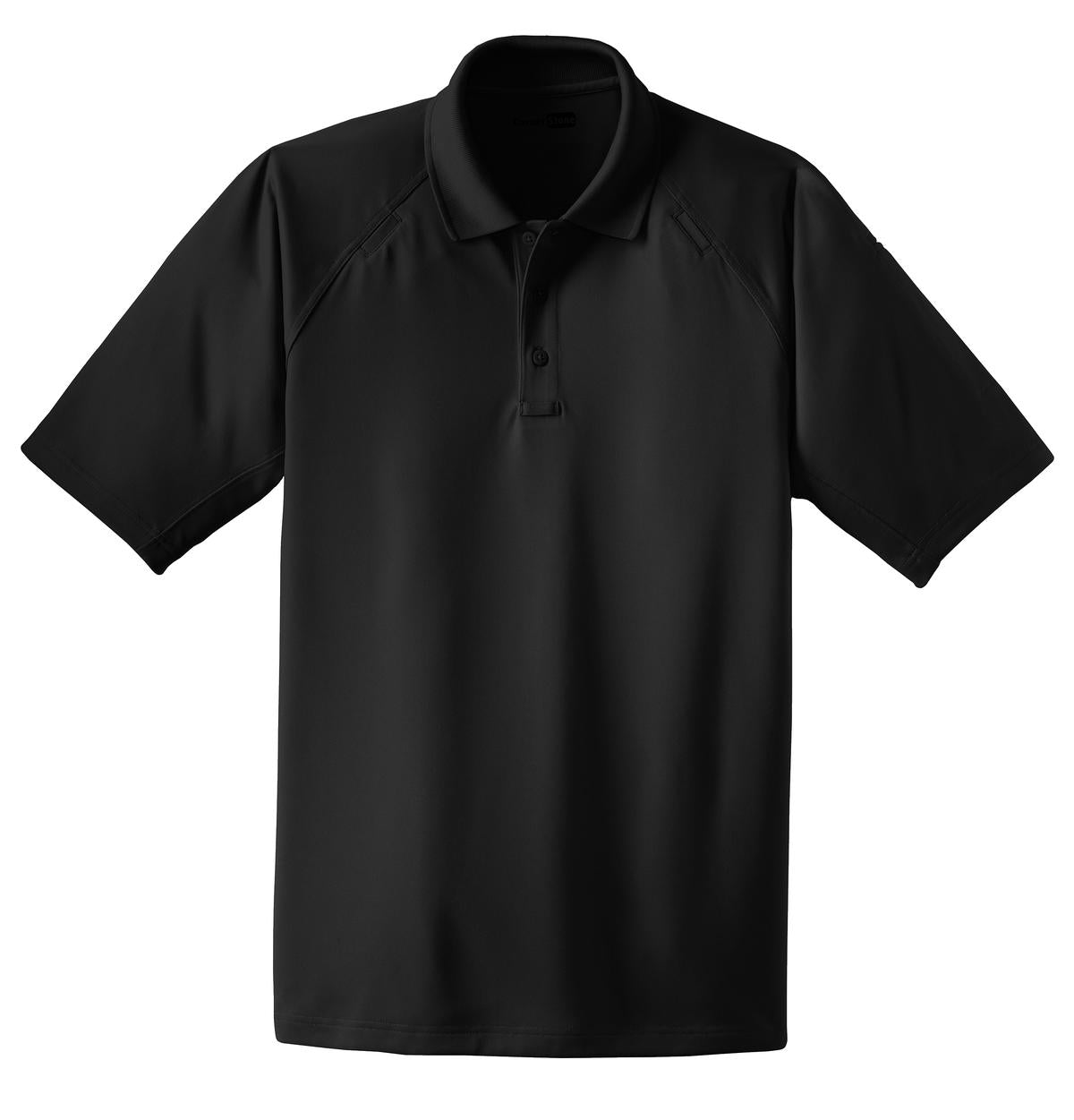 Front View of Black CornerStone - Select Snag-Proof Tactical Polo. CS410